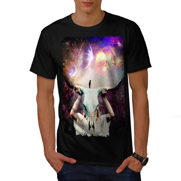 Skull Beast Head Art Mens T-Shirt