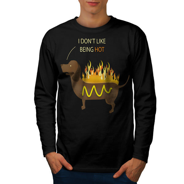Hot Dog Funny Joke Mens Long Sleeve T-Shirt