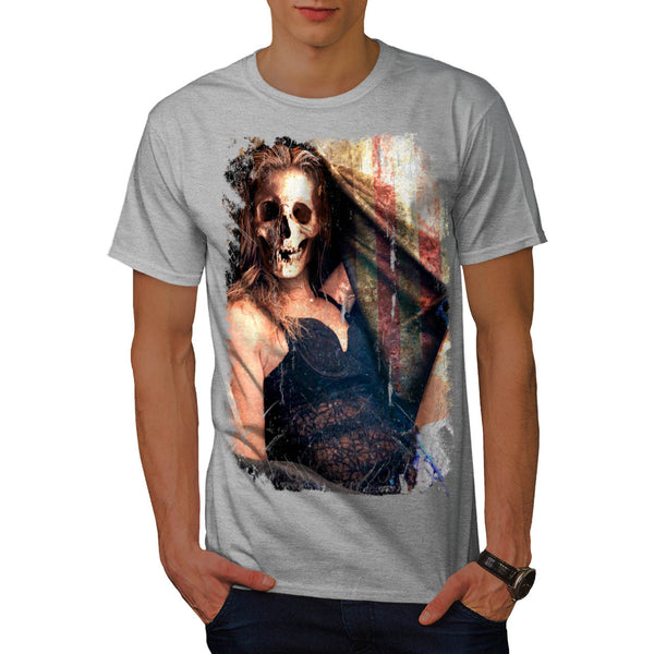Skull Angel Head Art Mens T-Shirt