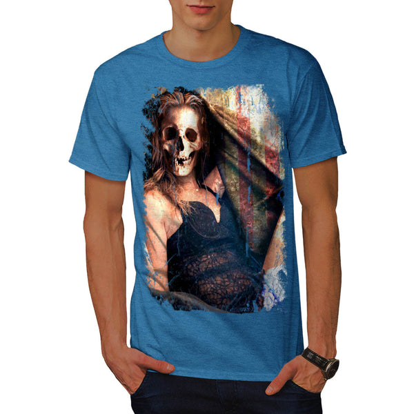 Skull Angel Head Art Mens T-Shirt