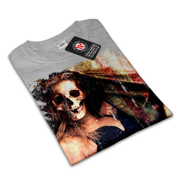 Skull Angel Head Art Womens T-Shirt