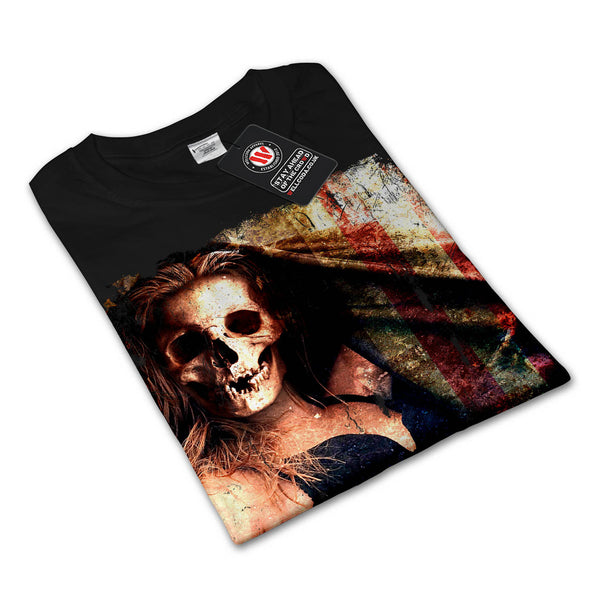 Skull Angel Head Art Mens Long Sleeve T-Shirt