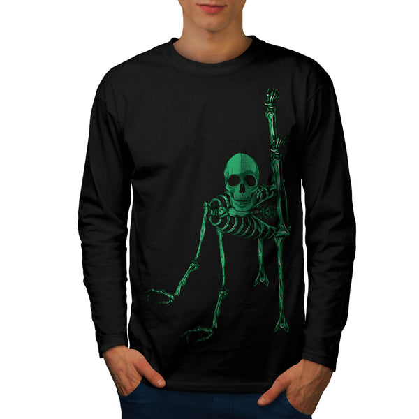 Skull Glow Beast Bone Mens Long Sleeve T-Shirt