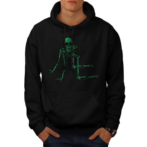 Skull Bone Beast Glow Mens Hoodie