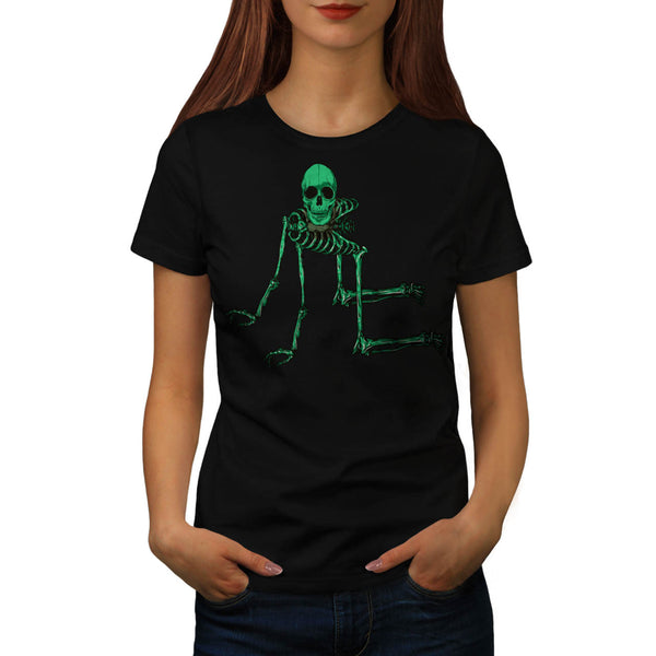 Skull Bone Beast Glow Womens T-Shirt