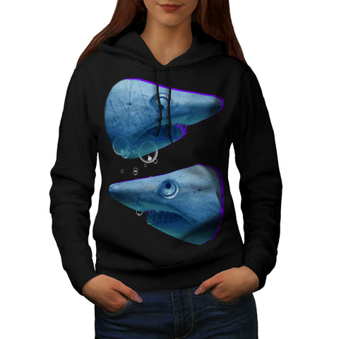 Deep Blue Sea Shark Womens Hoodie