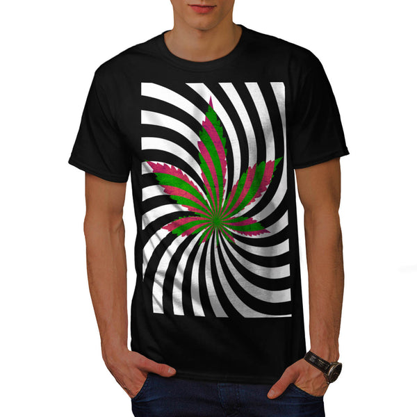 Optical Illusion Weed Mens T-Shirt