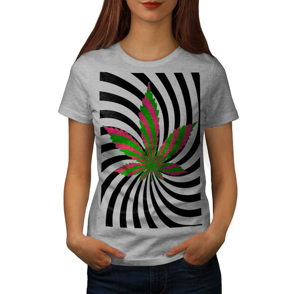 Optical Illusion Weed Womens T-Shirt