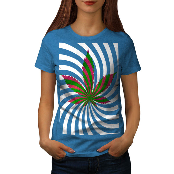 Optical Illusion Weed Womens T-Shirt