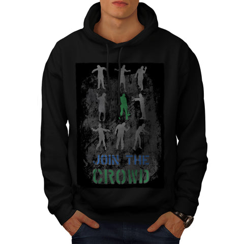 Join The Crowd Zombie Mens Hoodie