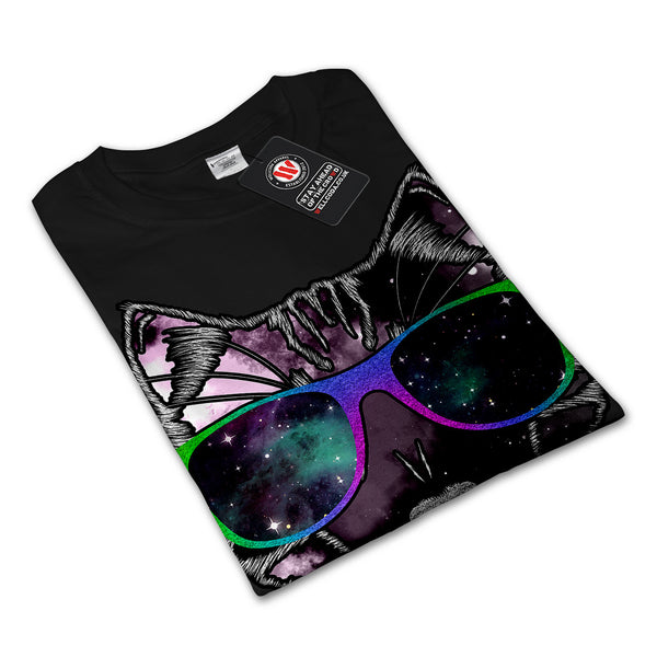 Hipster Cosmos Cat Mens Long Sleeve T-Shirt