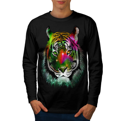 Colorful Tiger Animal Mens Long Sleeve T-Shirt