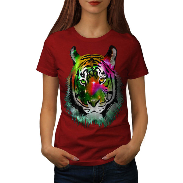 Colorful Tiger Animal Womens T-Shirt