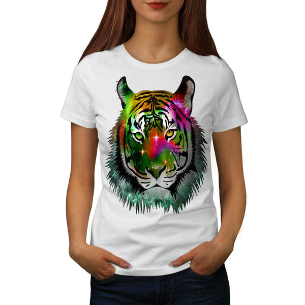 Colorful Tiger Animal Womens T-Shirt