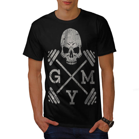 Gym Skeleton Poster Mens T-Shirt