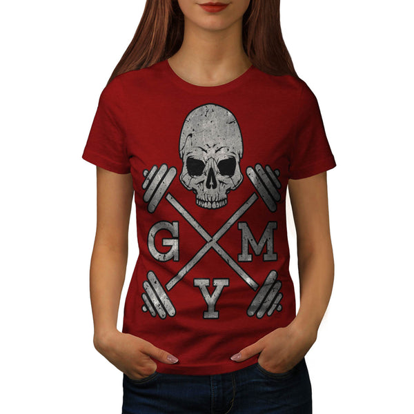 Gym Skeleton Poster Womens T-Shirt