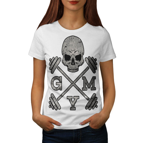 Gym Skeleton Poster Womens T-Shirt