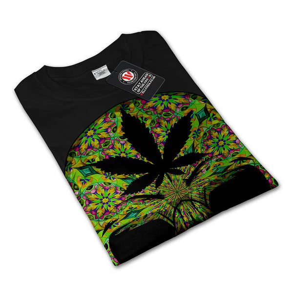 Cannabis Skull Head Mens Long Sleeve T-Shirt
