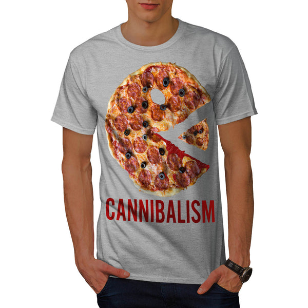 Cannibalism Pizza Eat Mens T-Shirt