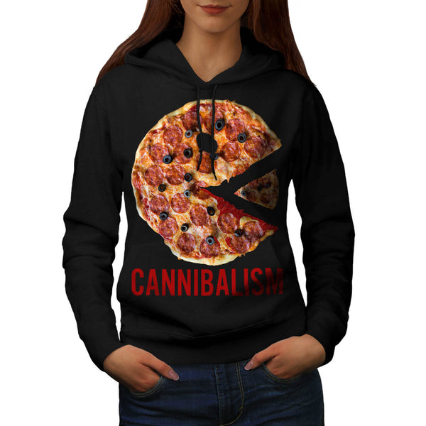 Cannibalism Pizza Eat Womens Hoodie