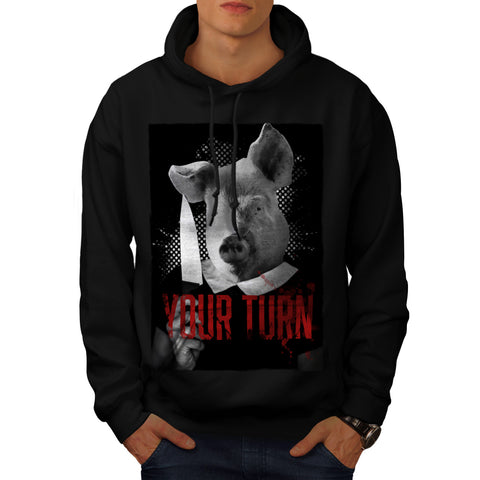 Your Turn Angry Pig Mens Hoodie