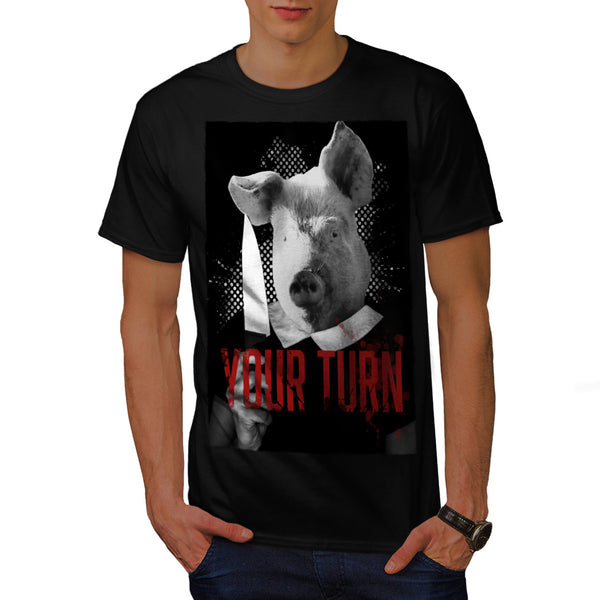 Your Turn Angry Pig Mens T-Shirt