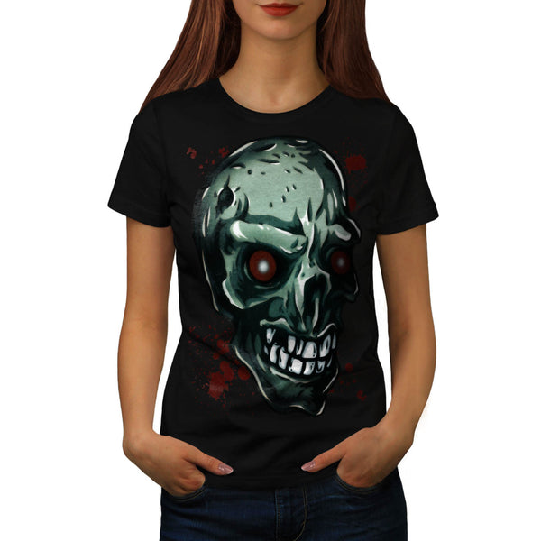 Skull Head Devil Eyes Womens T-Shirt