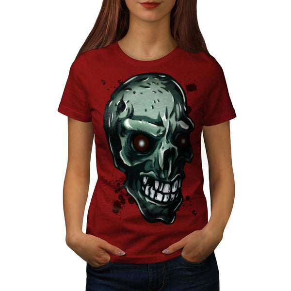 Skull Head Devil Eyes Womens T-Shirt