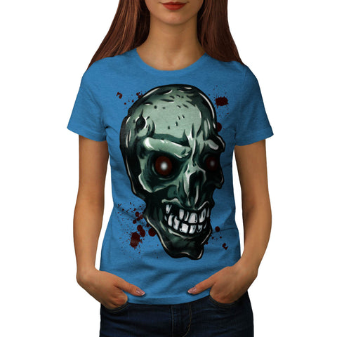 Skull Head Devil Eyes Womens T-Shirt