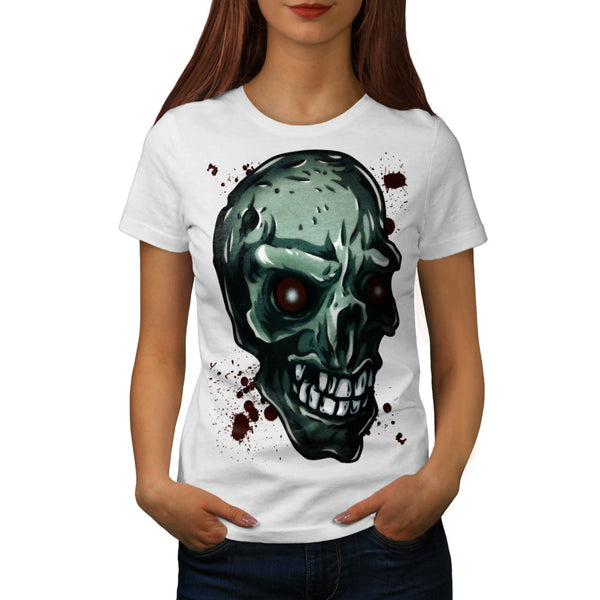 Skull Head Devil Eyes Womens T-Shirt