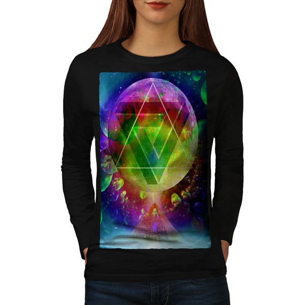 Weird Planet Universe Womens Long Sleeve T-Shirt