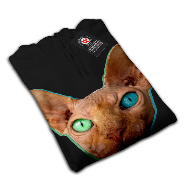 Crazy Eyed Kitten Mens Hoodie