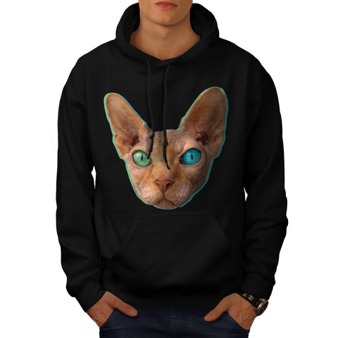 Crazy Eyed Kitten Mens Hoodie