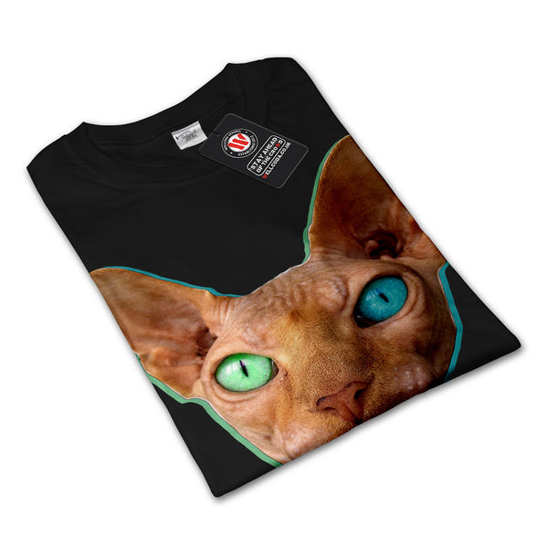 Crazy Eyed Kitten Mens Long Sleeve T-Shirt