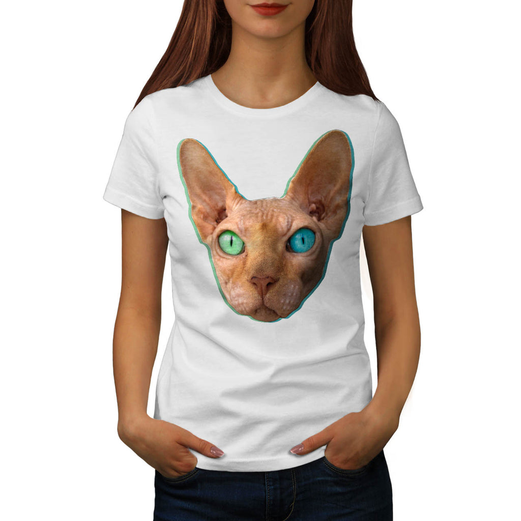 Crazy Eyed Kitten Womens T-Shirt