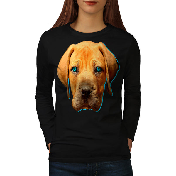 Brown Labrador Dog Womens Long Sleeve T-Shirt