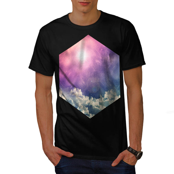 Cloud Sky Hexagon Love Mens T-Shirt
