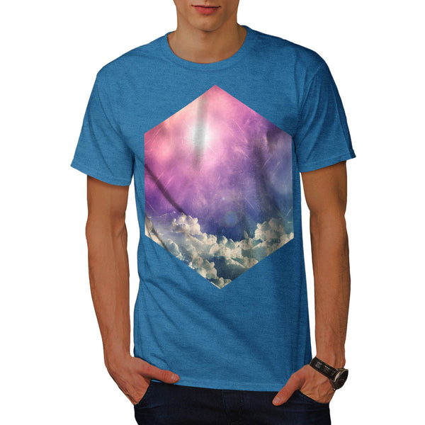 Cloud Sky Hexagon Love Mens T-Shirt