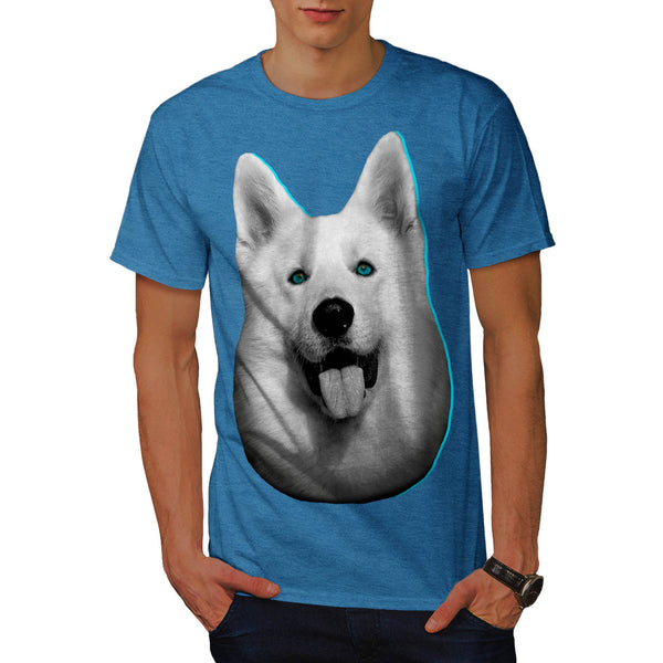 White Husky Dog Puppy Mens T-Shirt