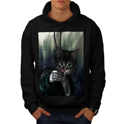 Cat Kitten Lighter Mens Hoodie