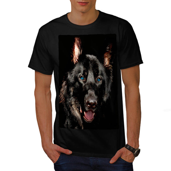 Black German Shepherd Mens T-Shirt