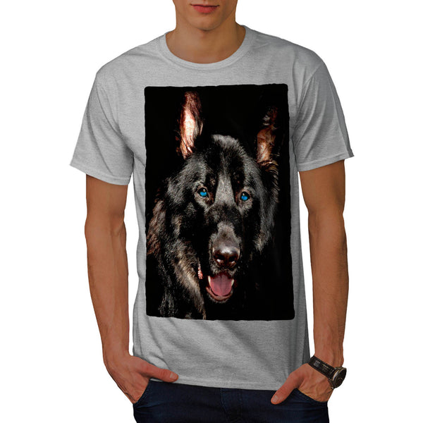 Black German Shepherd Mens T-Shirt