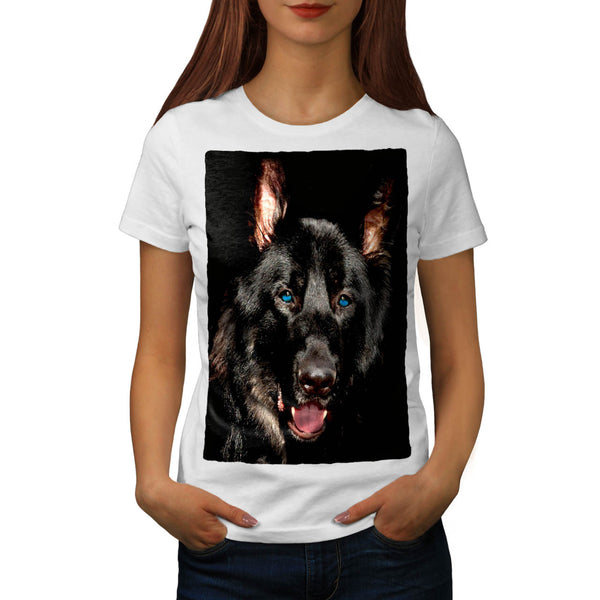 Black German Shepherd Womens T-Shirt