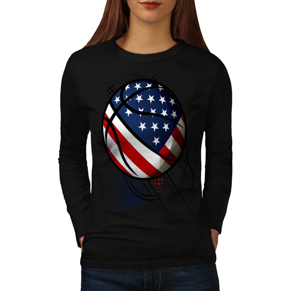 American Basketball Womens Long Sleeve T-Shirt