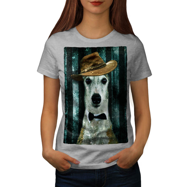 Hipster Dog Face Womens T-Shirt