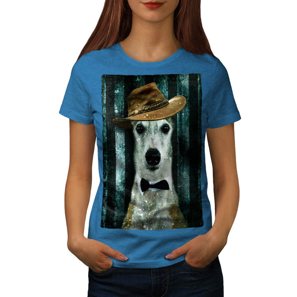 Hipster Dog Face Womens T-Shirt