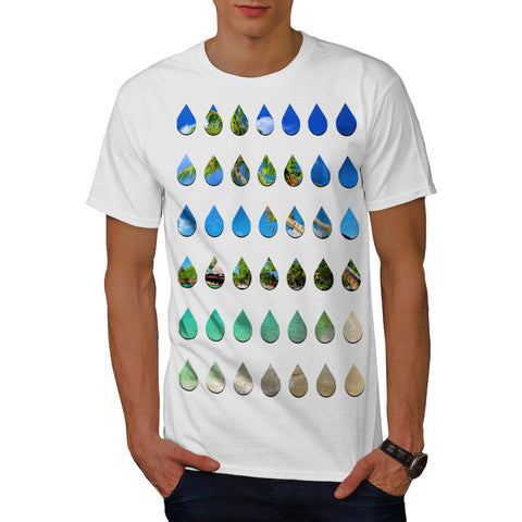 Holiday Rain Drops Mens T-Shirt