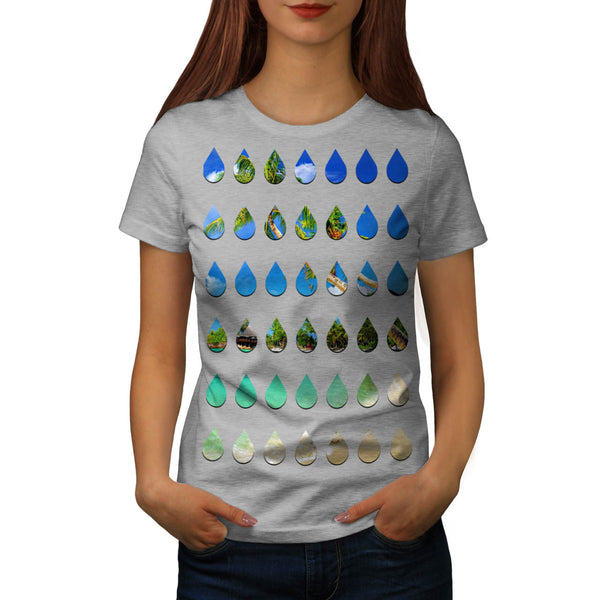 Holiday Rain Drops Womens T-Shirt