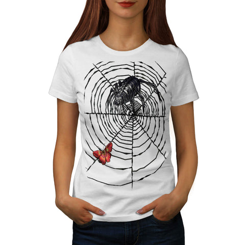 Monster Spider Web Womens T-Shirt