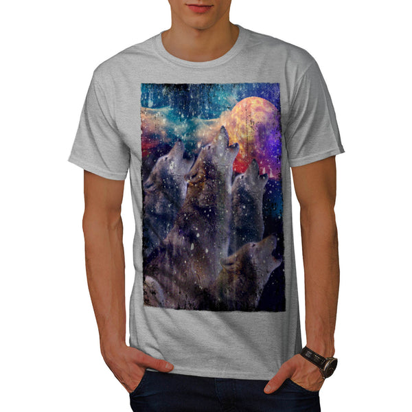 Wild Wolf Moonlight Mens T-Shirt